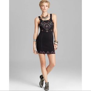 🎈FREE PEOPLE embroidered cut out dress size small